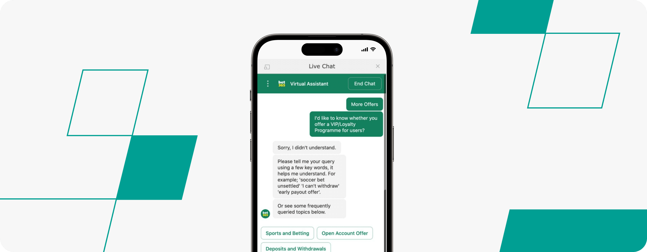 bet365 Live Chat Screenshot