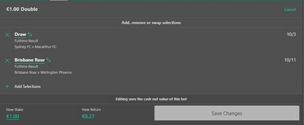 Screenshot from bet365 on 30/03/2022 at 09:03am GMT.